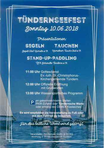 Flyer Tündernsee-Fest 2018